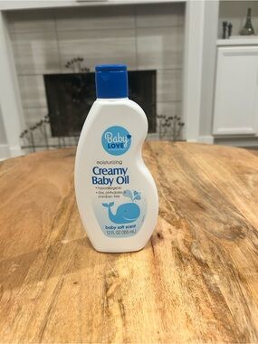 Baby Love Moisturizing Creamy Baby Oil Hypoallergenic Gentle Care 12oz Bottle